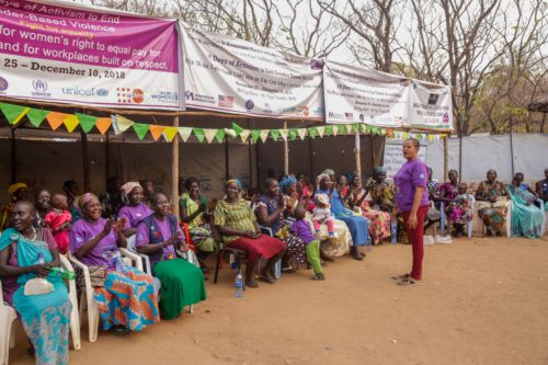 As part of the 16 Days of Activism against Gender Violence International Medical Corps holds a session to inform women of their rights