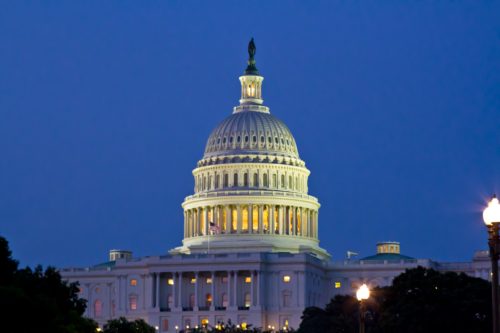 capitol hill at night